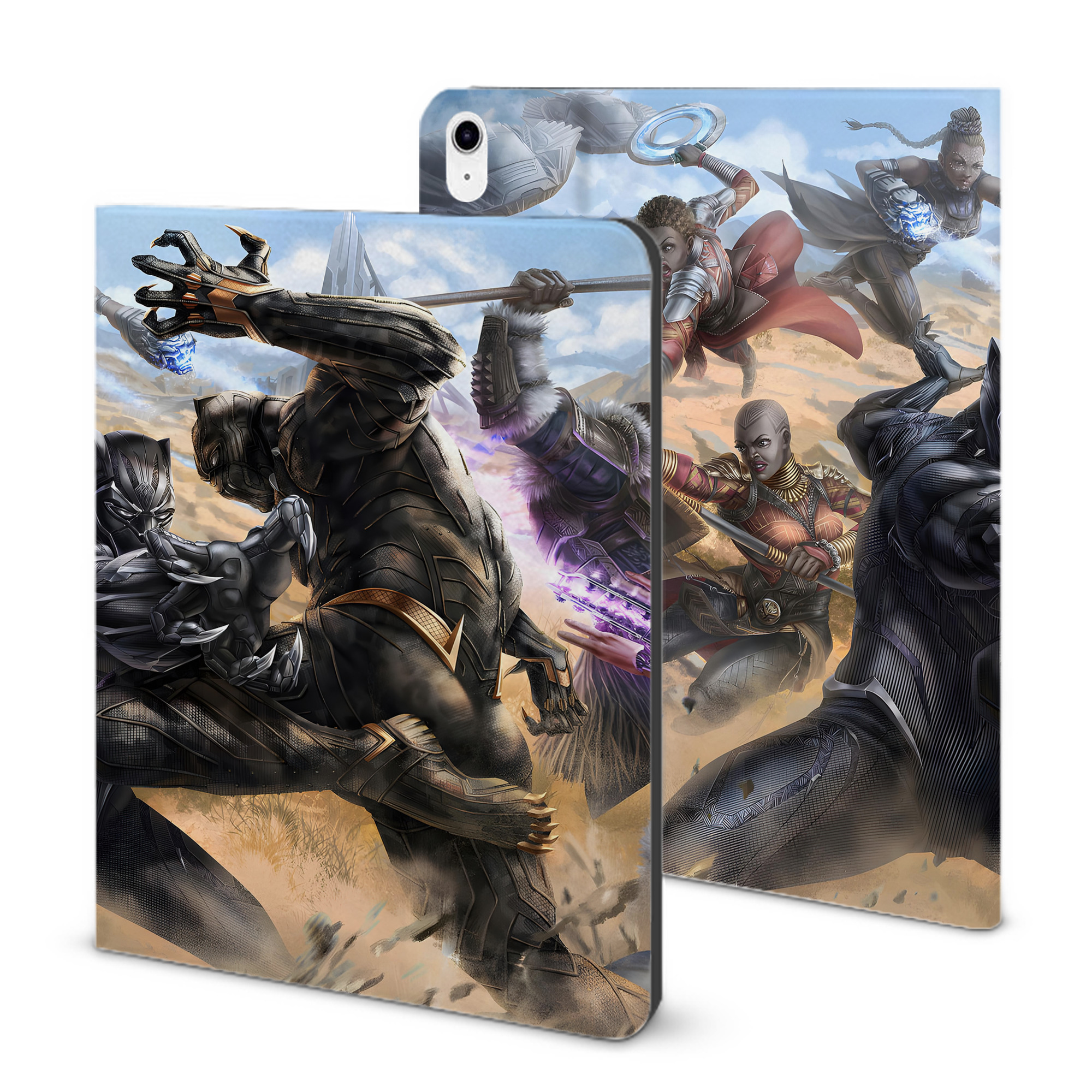 （画像用） アベンジャーズ The Avengers IPad ケース ブック型 PUレザー TPU 耐衝撃 軽量 薄型 ペン収納なし 全面保護 IPad 各モデル対応